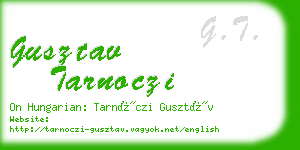 gusztav tarnoczi business card